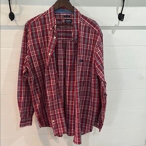 Chaps Classic Red and Blue Plaid Shirt